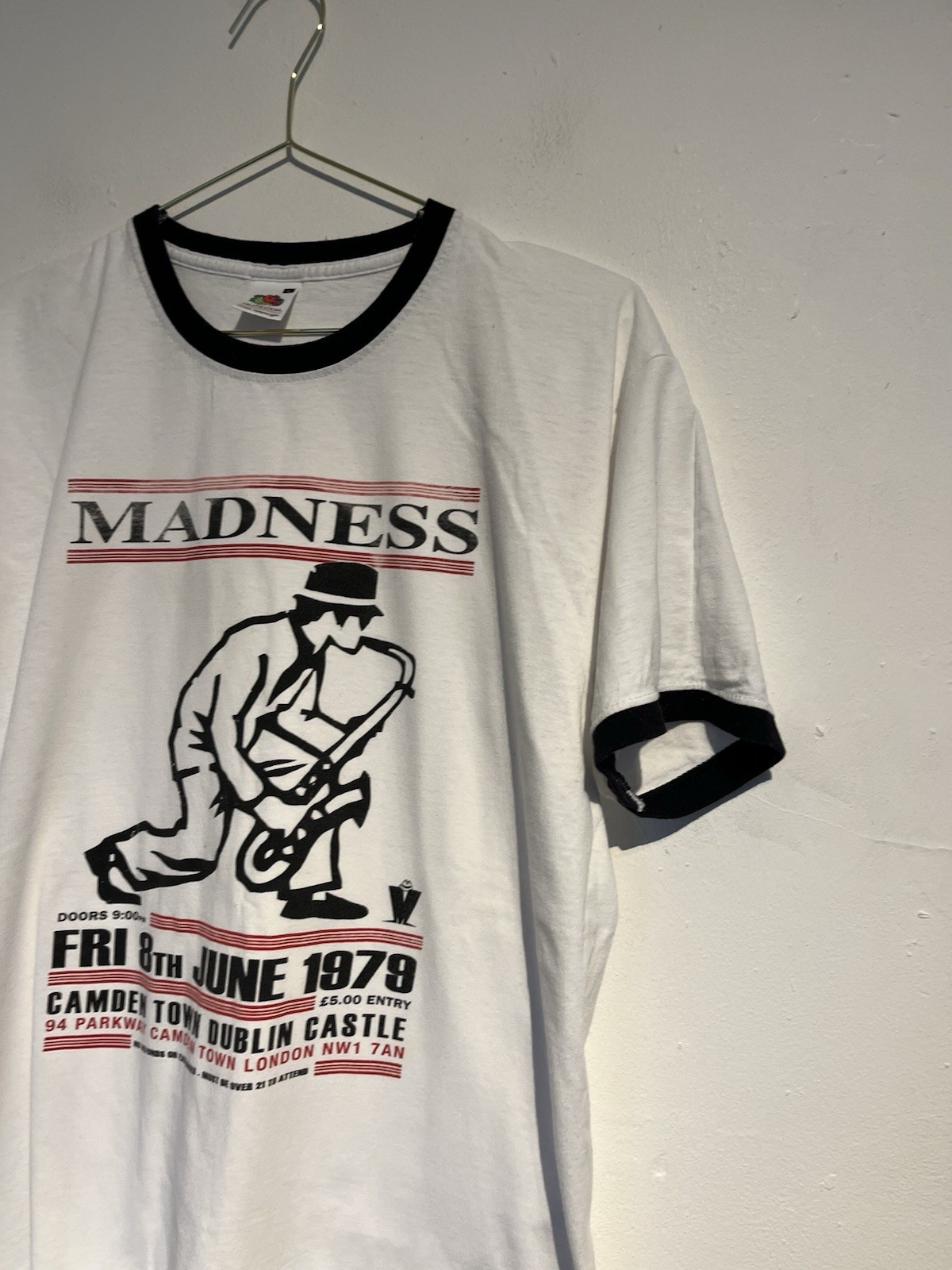 Madness Shirt Large White Ringer 2tone Tour Ska Rock Pop Band Concert Gig gallery