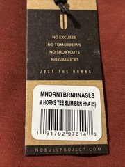 NOBULL Men’s Horns Short Sleeve Performance Training T-Shirt Brown Size S – NWT