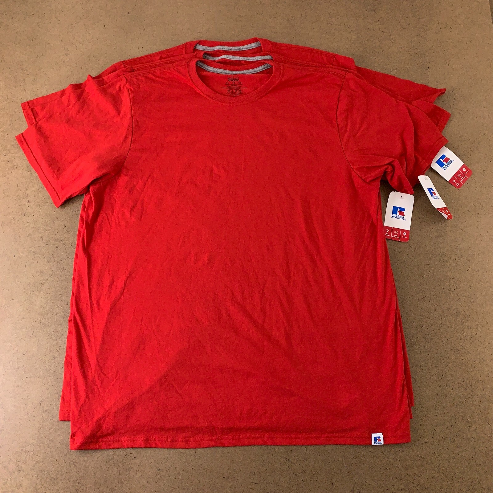 Lot of 3 Russell Athletic Men's Size XL Red Short Sleeve Performance T-Shirt NWT gallery