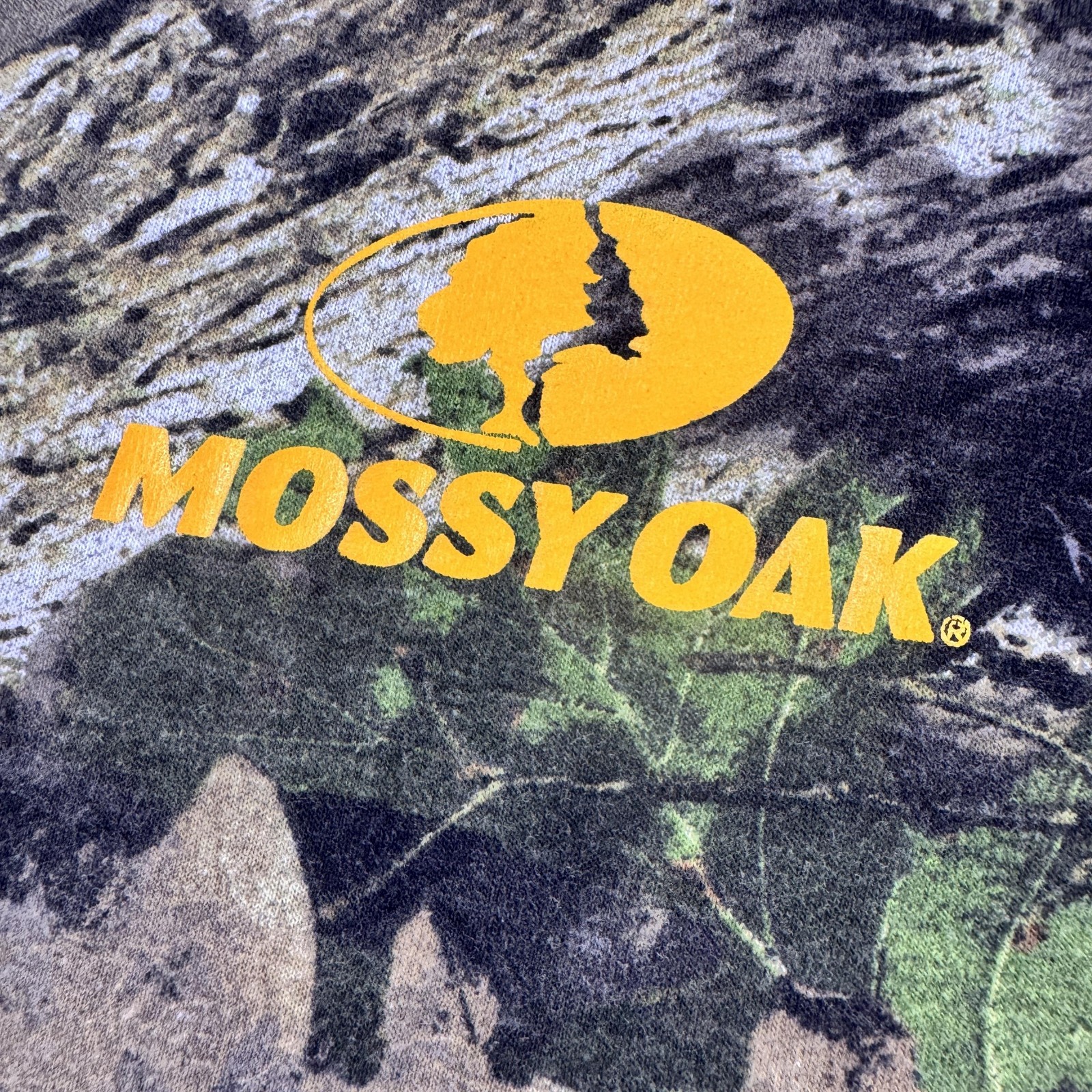 Mossy Oak Shirt Mens Medium Brown Camo Short Sleeve Hunting Outdoor Tee gallery