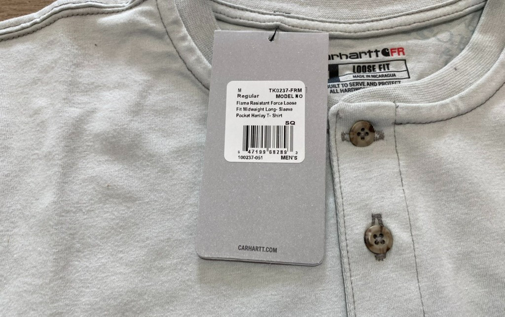 Carhartt Force FR Mens M Gale Gray Flame Resistant Long Sleeve Cat2 Pocket gallery