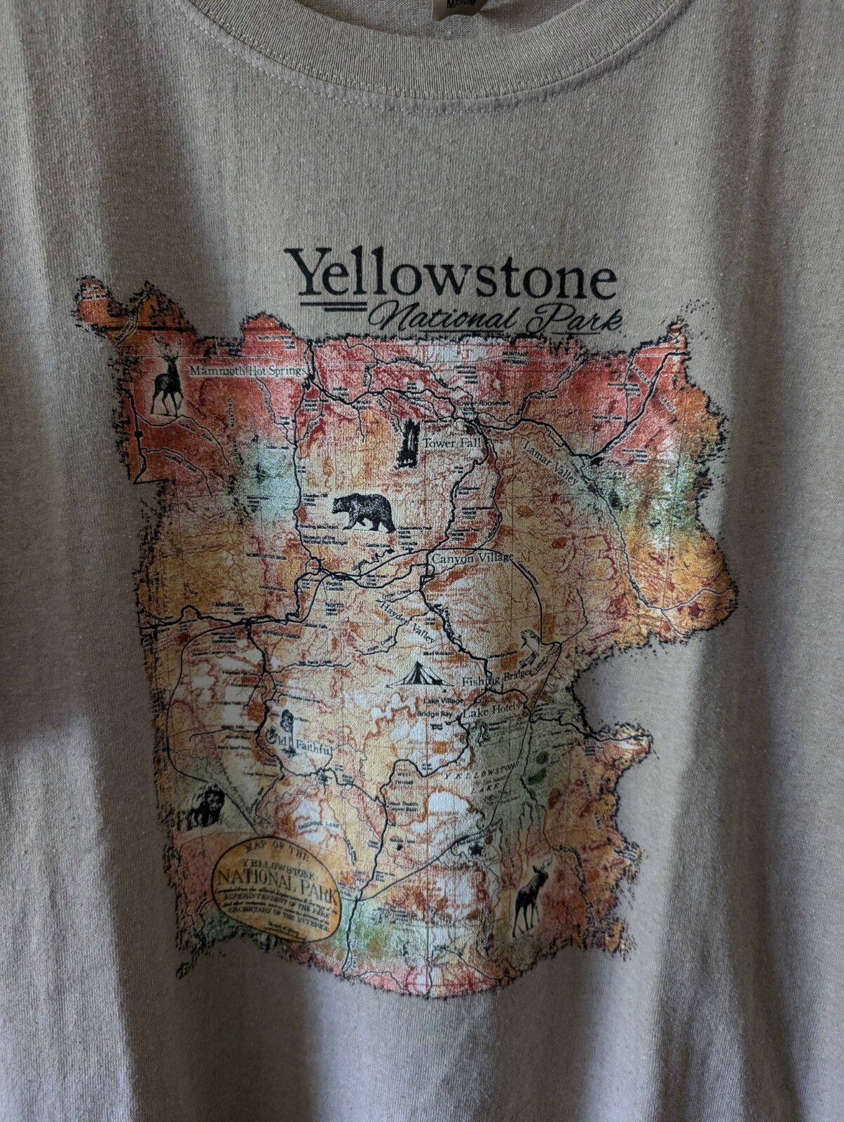 Yellowstone National Park Tourist T Shirt Size Medium Made In USA Eco Mountain gallery