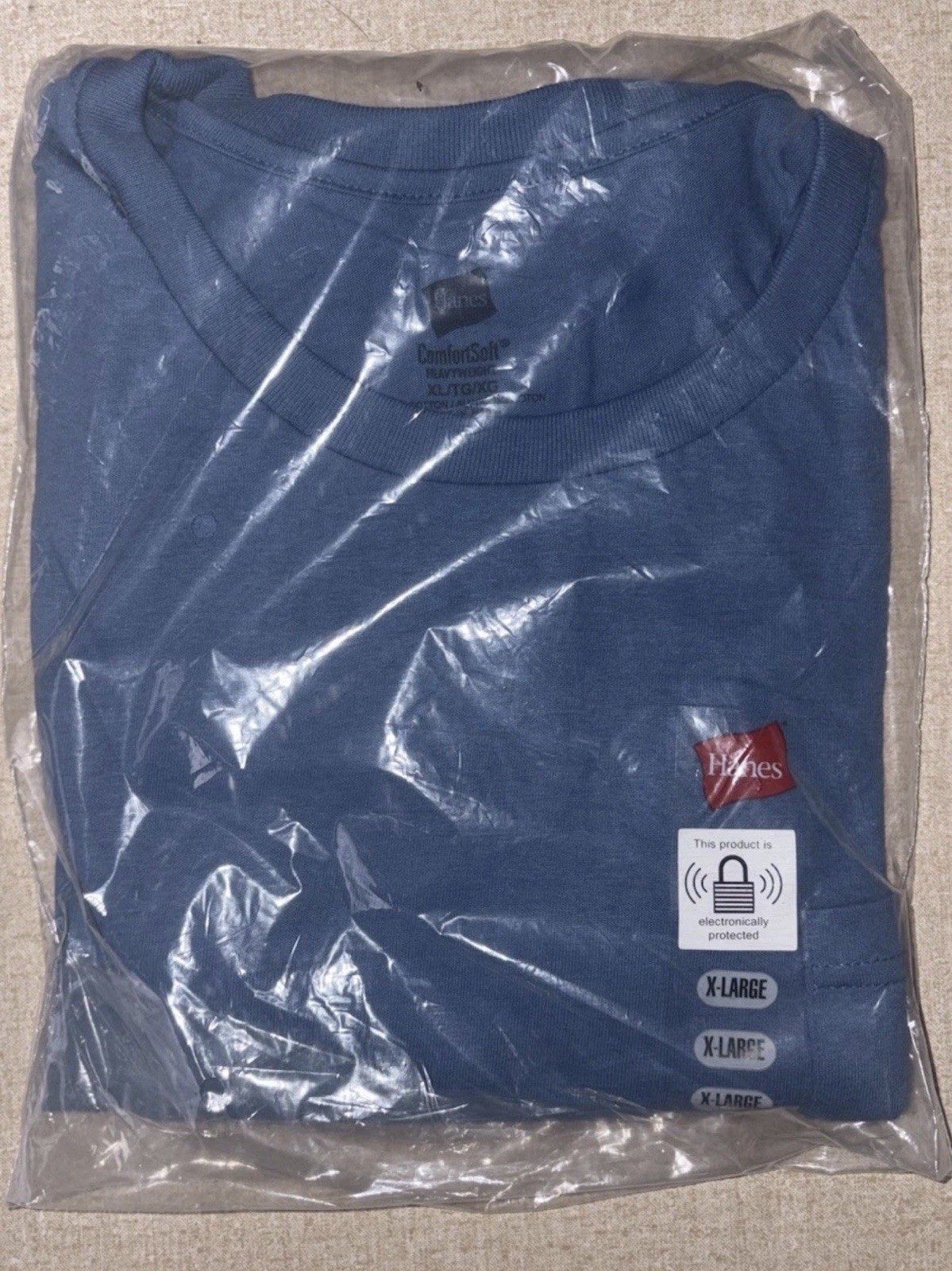 Hanes Unisex Ecosmart Stylish T Shirt Casual Denim Blue Plain T-Shirt – XL