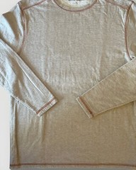 Johnston & Murphy Long Sleeve Casual Pullover Shirt Oatmeal Men’s Sz M EUC