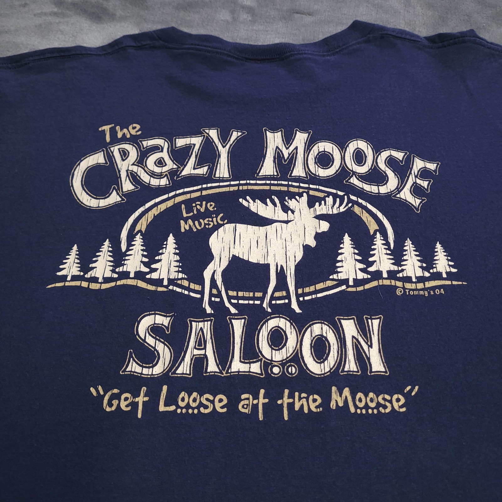 Vtg Y2K The Crazy Moose Saloon Mt Rainer Washington XL Shirt Get Loose Music