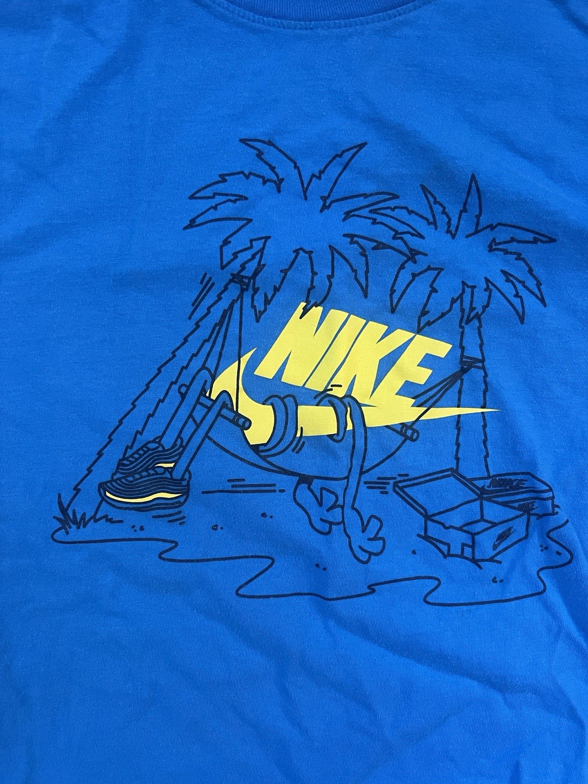 Vintage Nike Air Max 97 swoosh hammock Palm Tree Hawaii Island t shirt S gallery