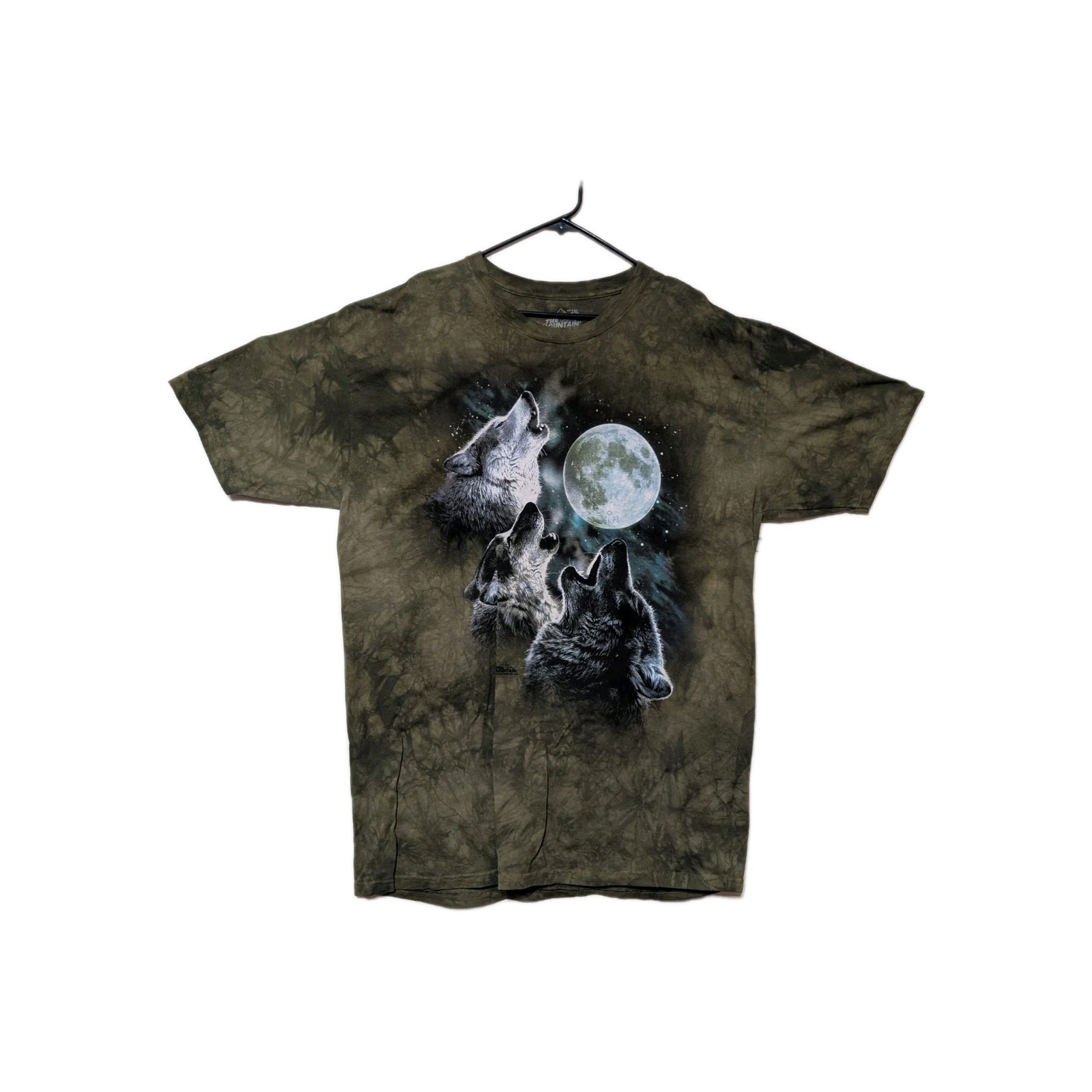 The Mountain Mens T-shirt Green 2007 Three Wolf Moon Retired Logo 2XL #6694 gallery