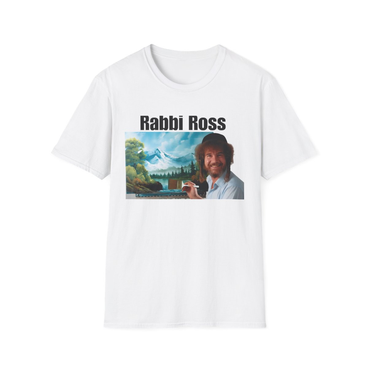 Rabbi Ross Funny Meme T-Shirt Parody Graphic Tee White Unisex Streetwear Shirt)