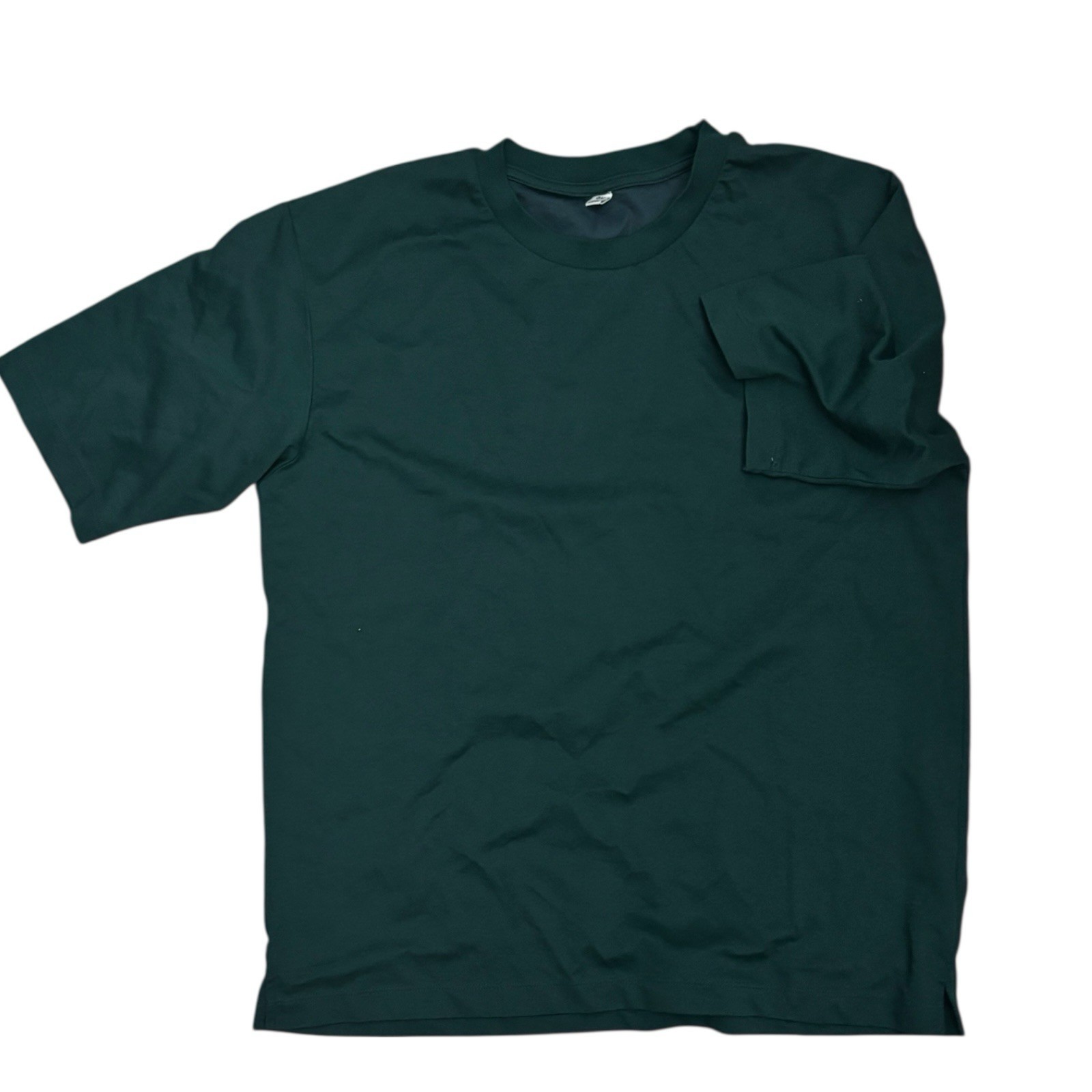 GU Uniqlo Dry Fit T-Shirt Mens Medium Green Basic Tee Pullover Stretch Crew Neck gallery