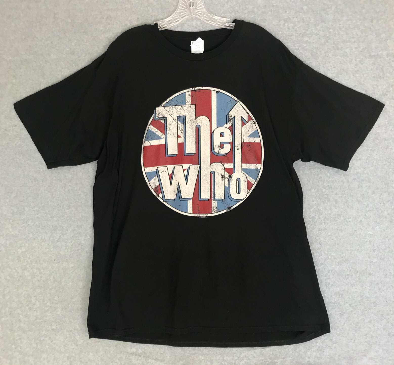 NEW! The Who Union Jack Distressed Circle Logo T-Shirt Mens 2XL Short Sleeve Tee