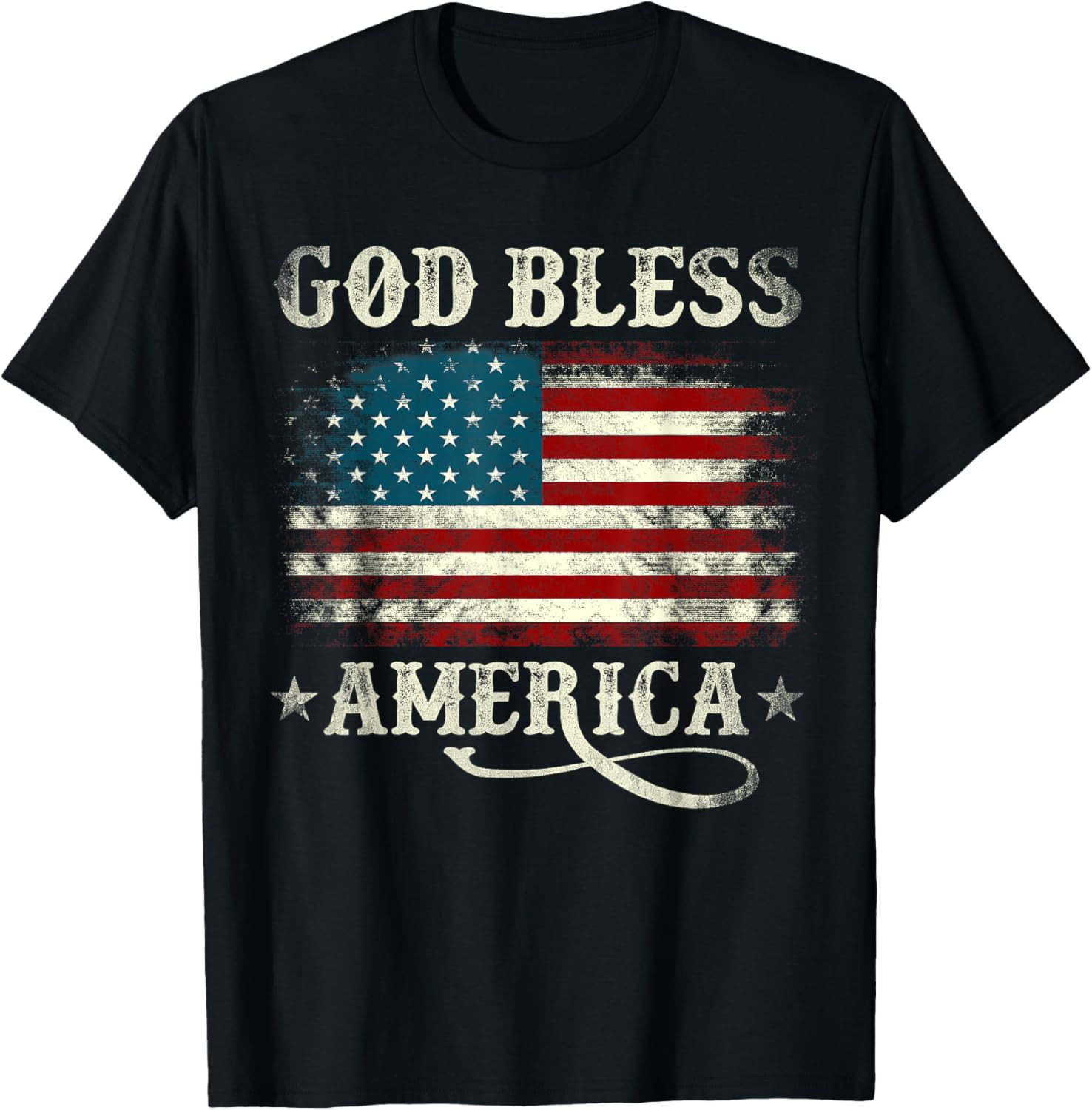 God Bless America USA Flag 4th of July Patriotic Men Women T Shirt gallery
