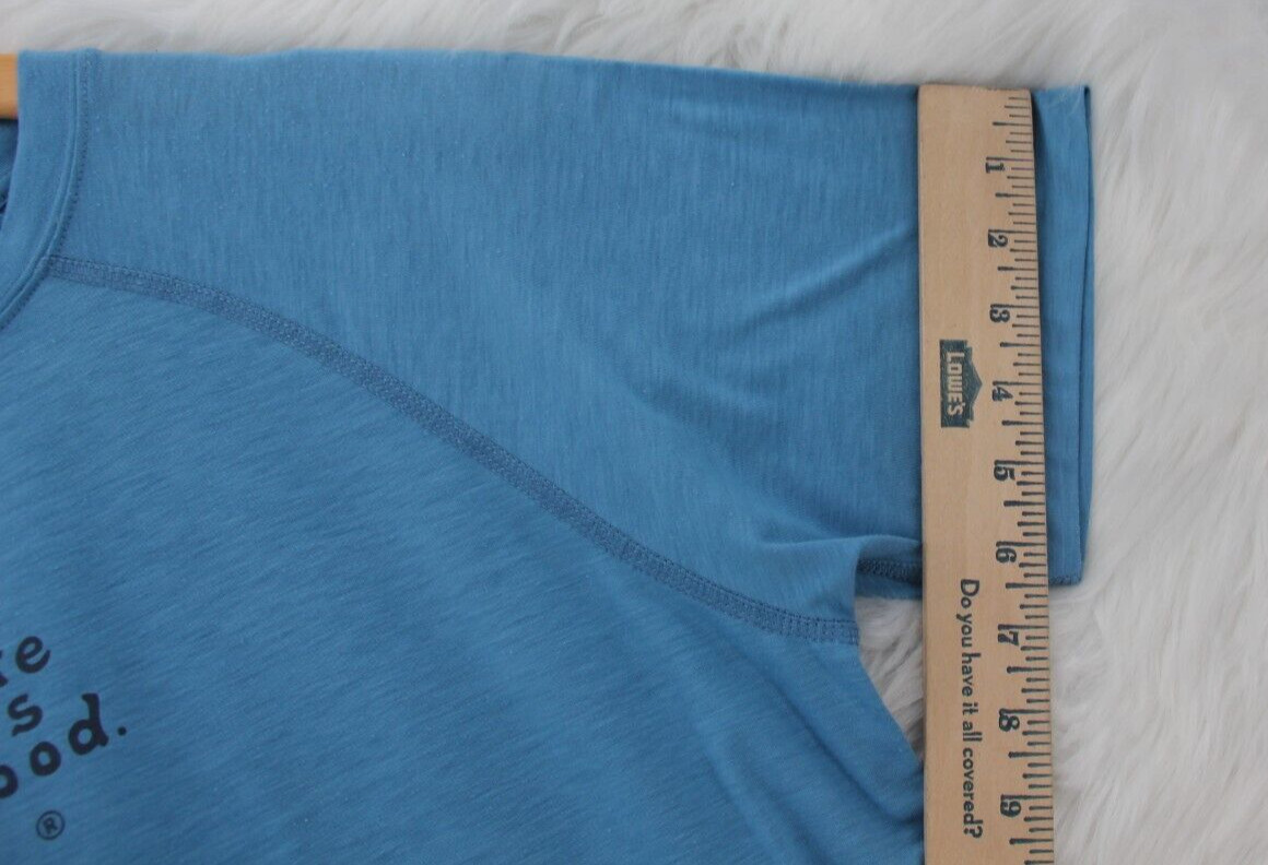 Life is Good Good Move Men's Semi-Fitted Blue Short Sleeve T Shirt Sz S #1536 gallery