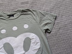 Odd Objects Shirt Mens Small Green Big Logo Graphic Tee Double Sided Print