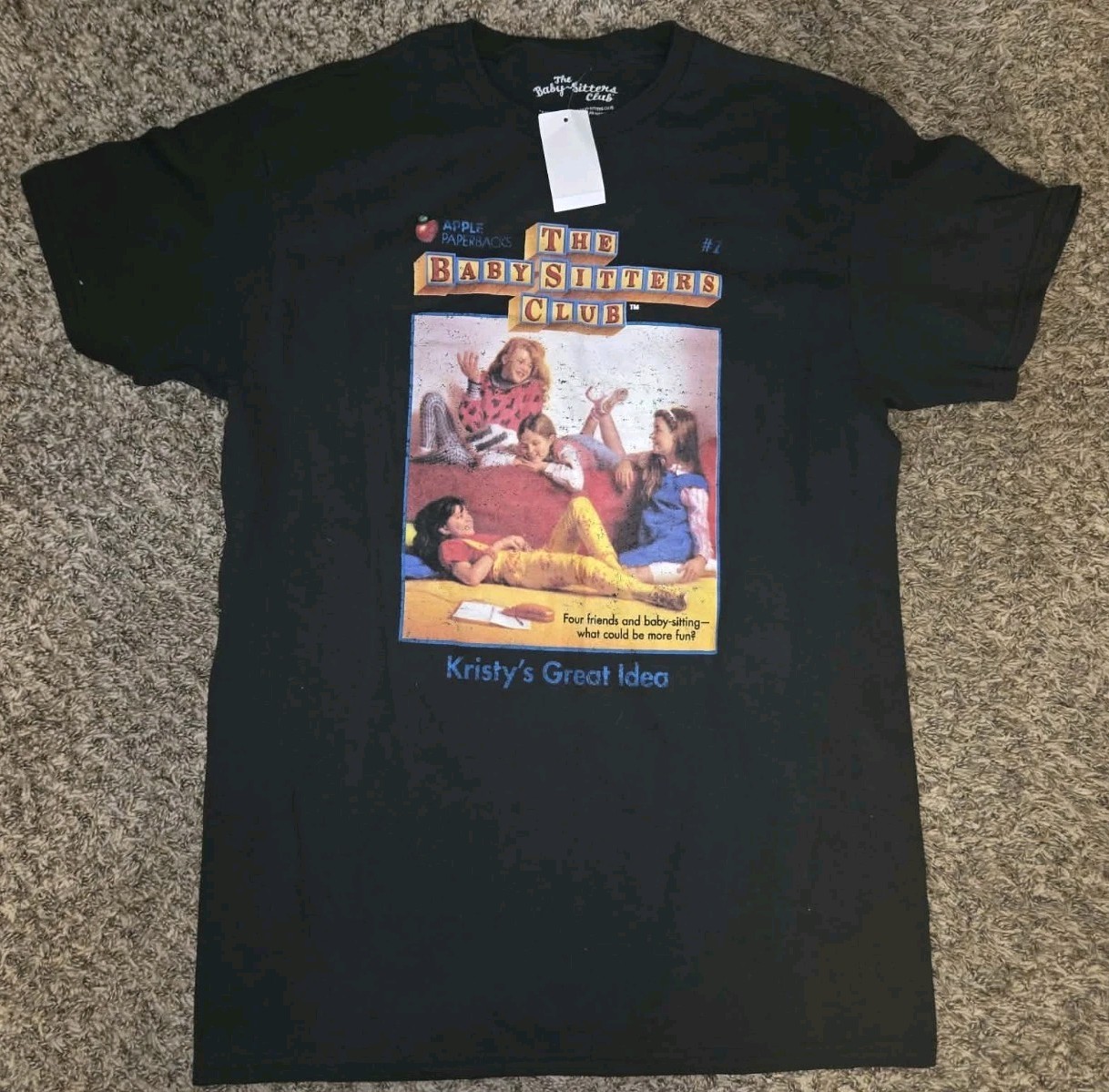 Babysitters Club Kristy’s Great Idea Men’s Medium Shirt Apple Paperbacks