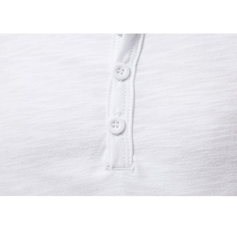 Polyester Men 2024 Brand T-Shirts Ultra-Soft Henley Slim Fit Sleeve V Neck T gallery