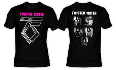 2 Sides Twisted Sister Black Cotton All size S-5XL Unisex T-Shirt TA428