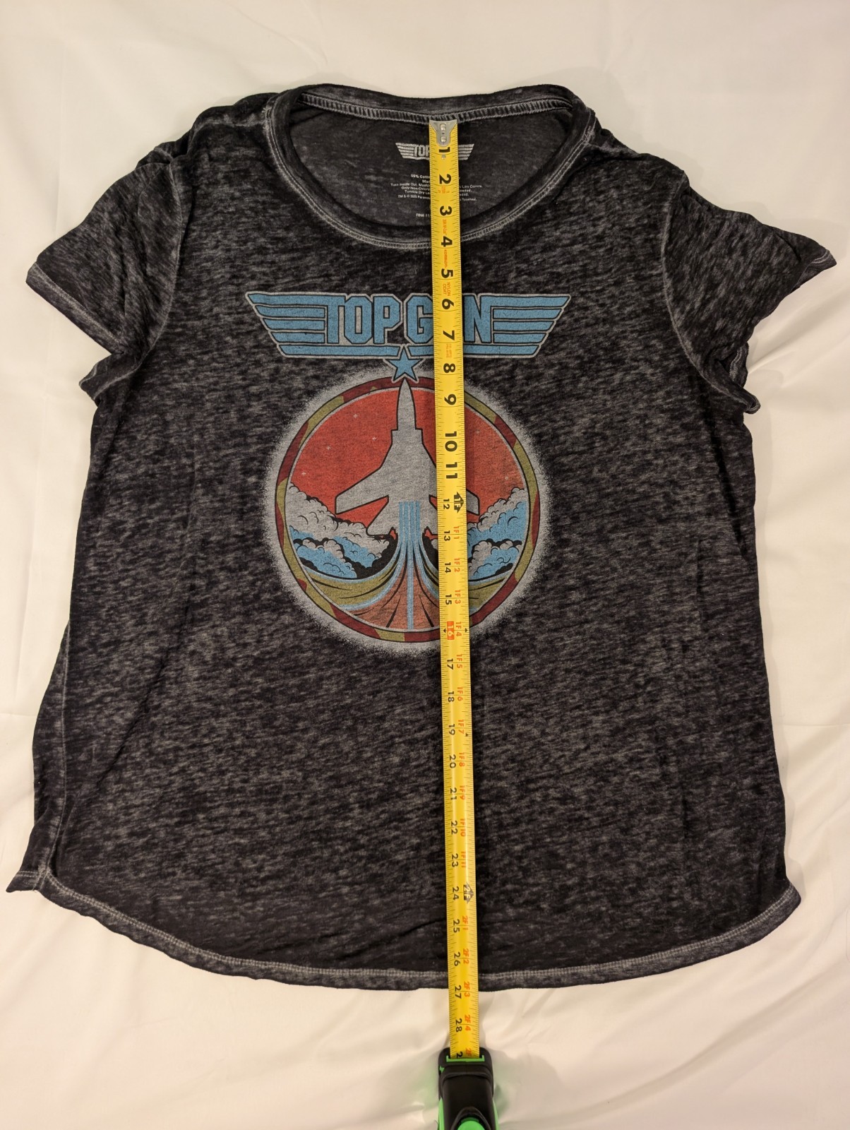 Top Gun Retro Graphic T-shirt XL VTG Inspo Black Distressed Sheer Grunge 80s gallery
