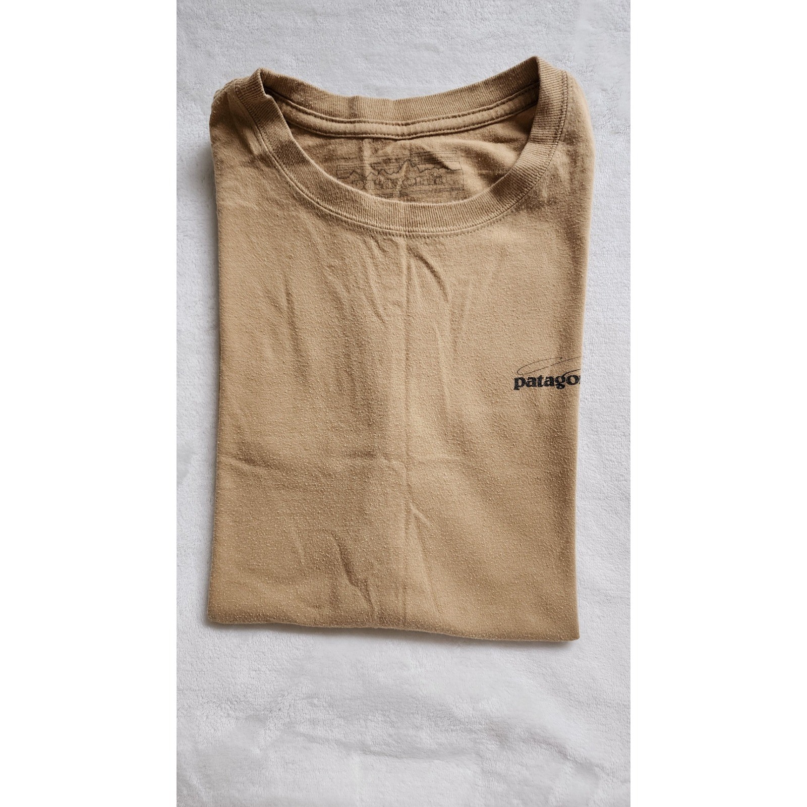 Patagonia Mens Tan Organic Cotton Fitz Roy Trout Graphic T-Shirt Size M 59590S13 gallery