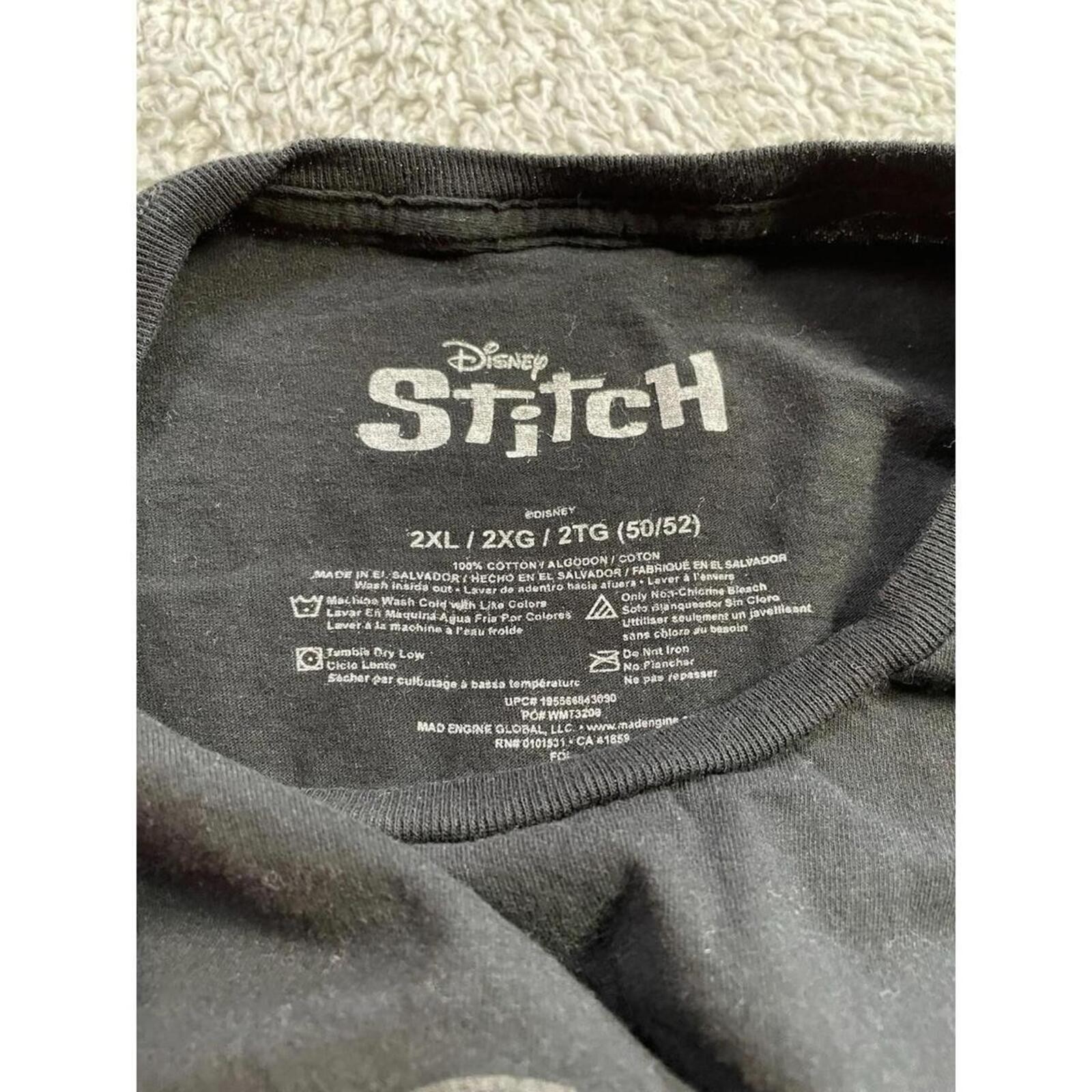 Disney Stitch Shirt Mens XXL Black Not Today Graphic Tee T-Shirt Cartoon Movie gallery