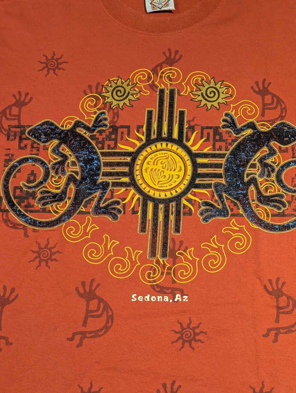 Vintage Sedona Arizona AZ Men's Large Orange Shirt gallery