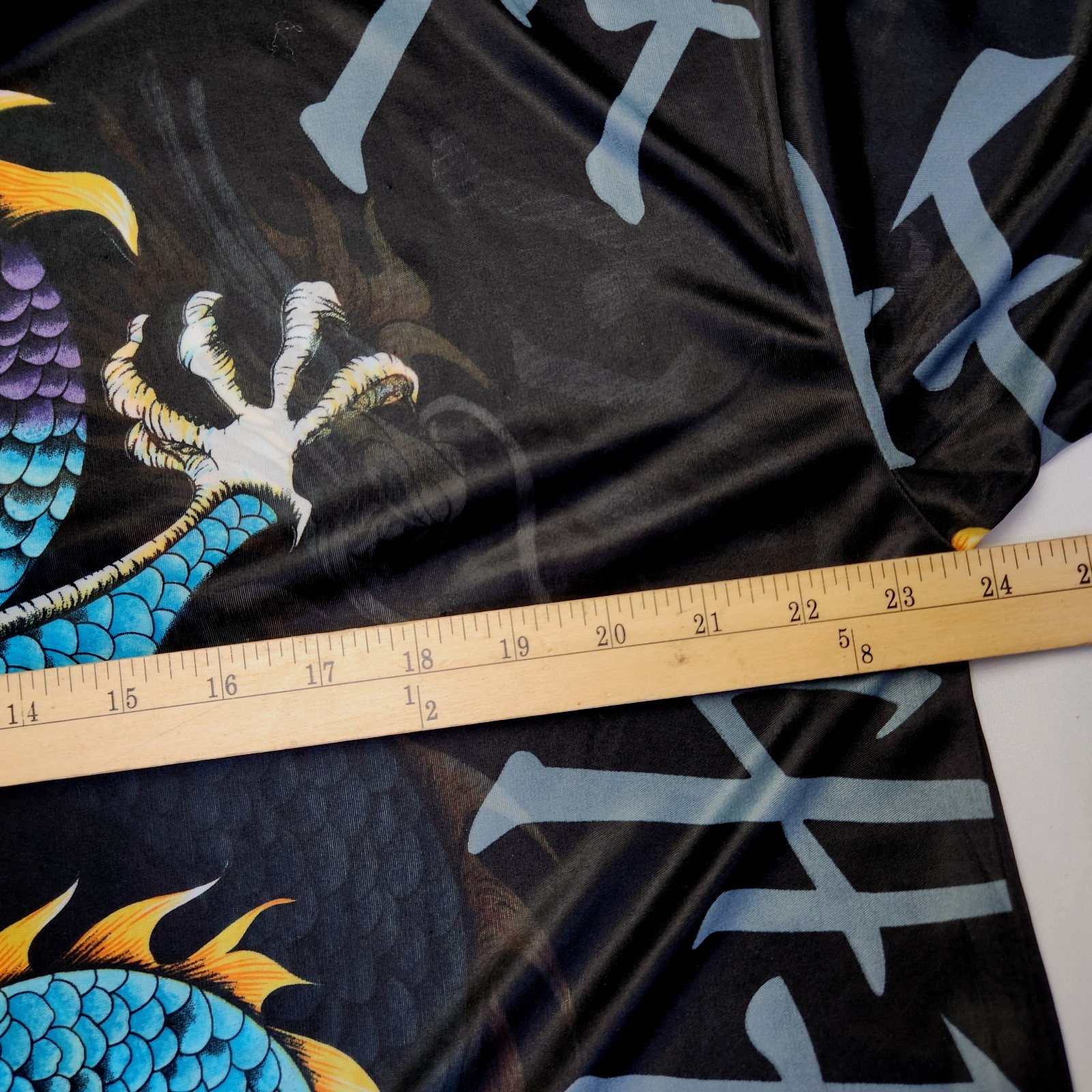 Vintage Bignd Collection Anime Dragon All Over Print Shirt, Semi Sheer Size M gallery