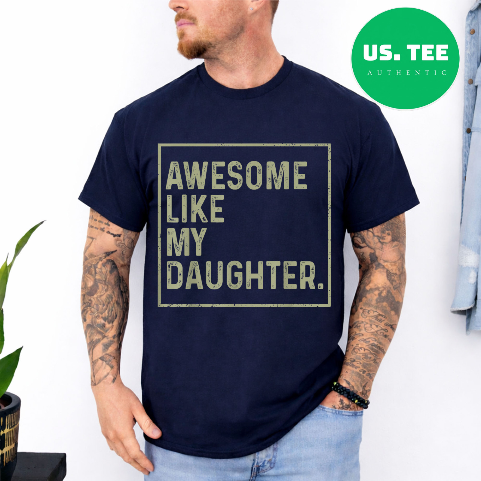 Awesome Like My Daughter Funny Girl Dad Daddy Fathers Day T-Shirt gallery