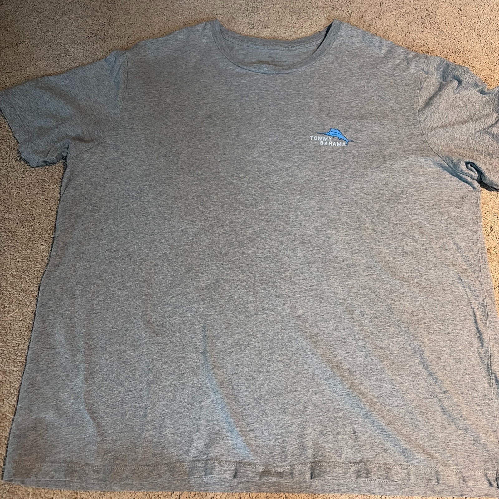 Tommy Bahama Shirt Men's Size XL Gray "Yer Out" Smoking Cigar Graphic Tee UPF 30 gallery