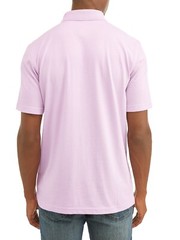 George Men’s Short Sleeve Solid Polo Size XL (46-48) Lavender No Roll Collar