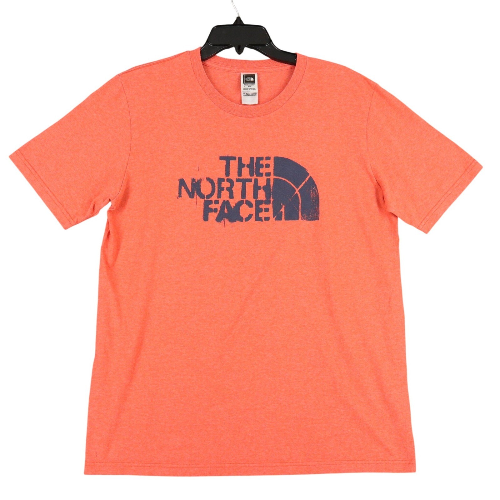 North Face T-Shirt Mens M Stencil Logo Short Sleeve Heathered Hiking Activewear gallery