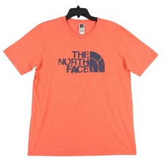 North Face T-Shirt Mens M Stencil Logo Short Sleeve Heathered Hiking Activewear