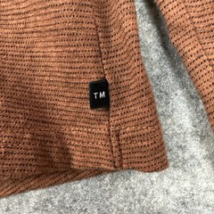Travis Mathew Henley Shirt Mens XL Rust Micro Striped Lightweight Soft Thin EUC