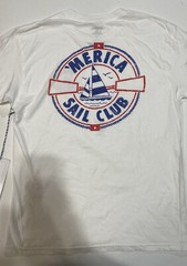 Chubbies T Shirt Mens Medium White America Sail Club Summer Preppy NWT
