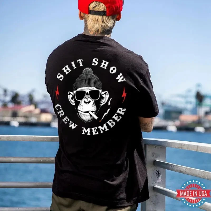 SH*T SHOW CREW MEMBER Black Print T-shirt gallery