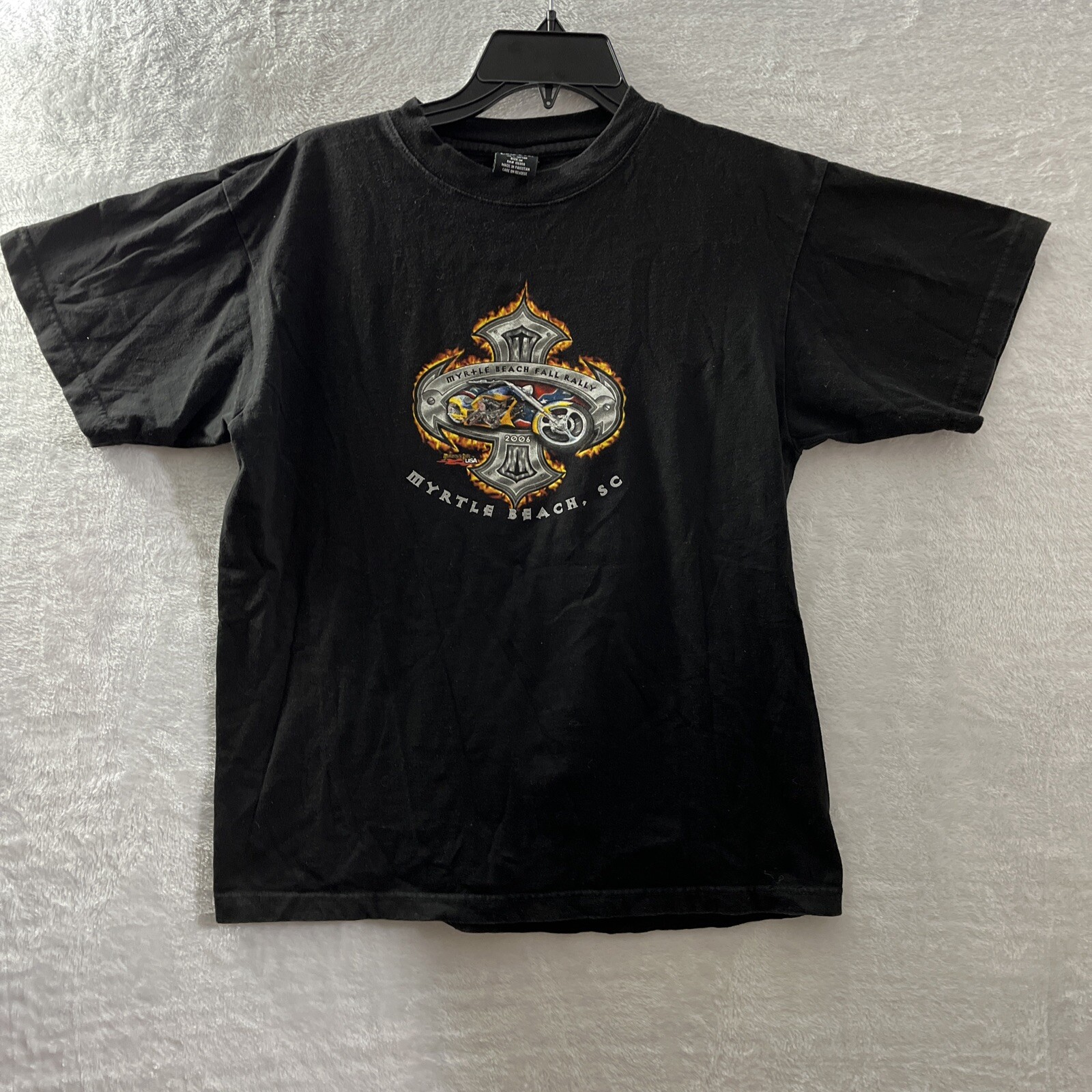 Cosy Cool Mens T Shirt Black Geometric Medium Cotton Short Sleeve Crew Neck