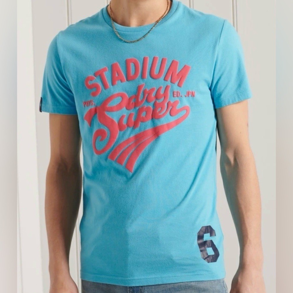 Superdry Osaka COLLEGIATE GRAPHIC LIGHTWEIGHT T-SHIRT blue men 2XL COTTON
