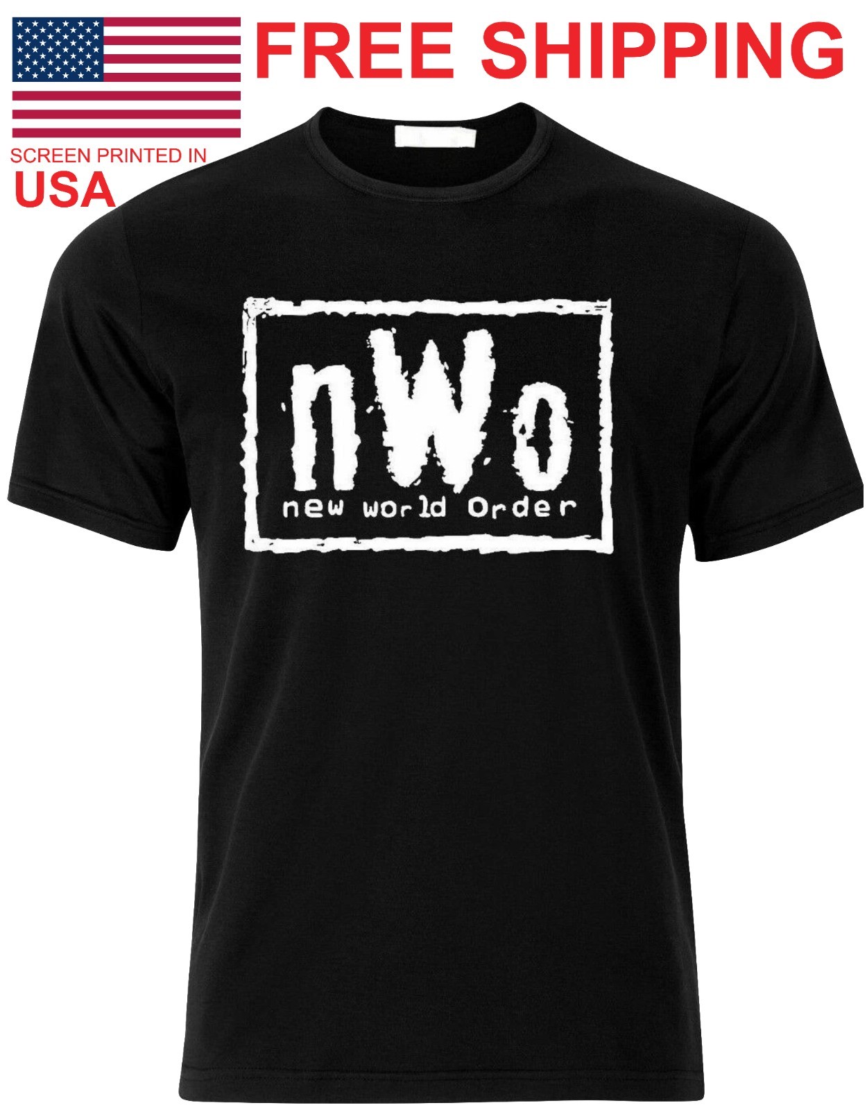New World Order T-Shirt nWo Logo WCW Professional Wrestling T Shirt Tee gallery