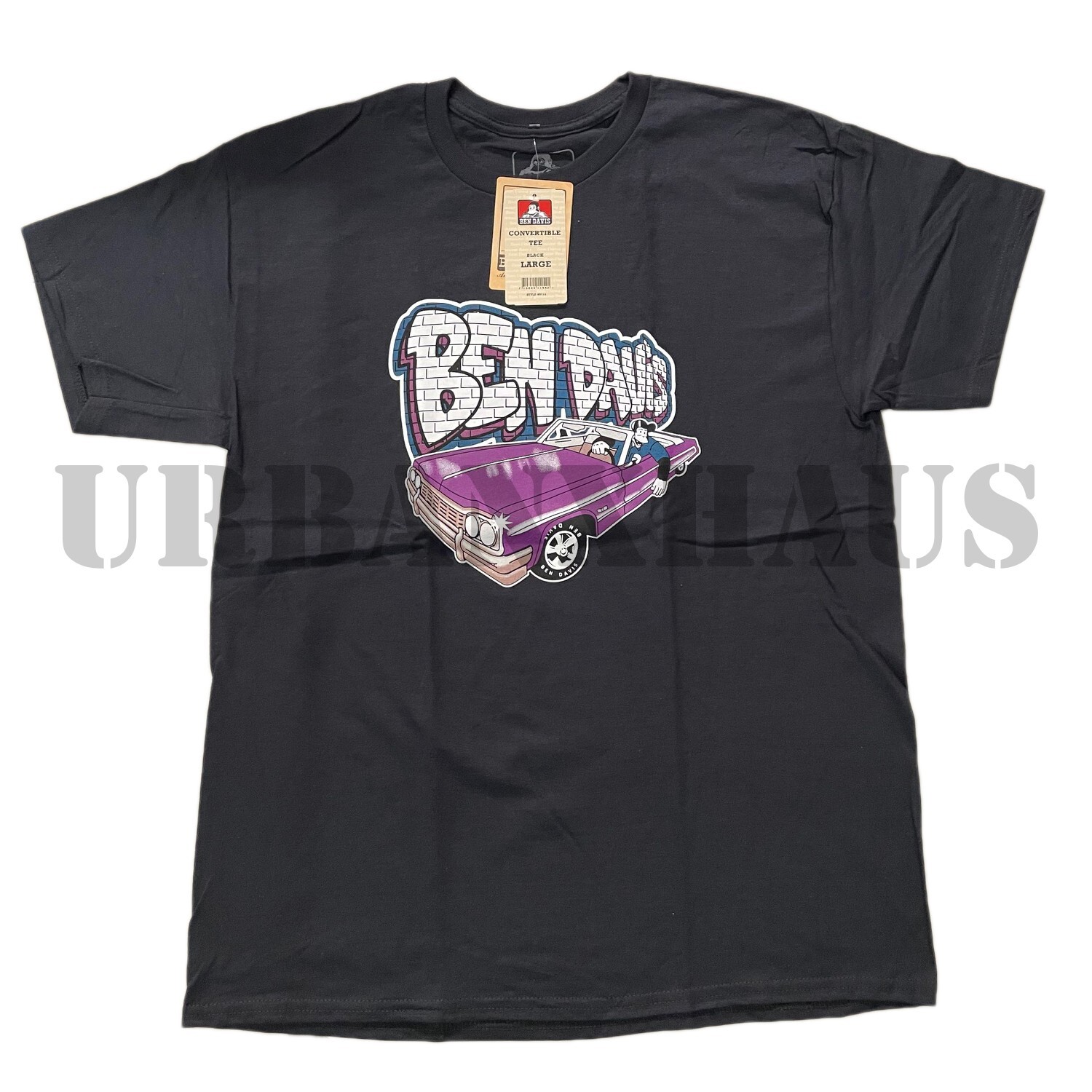 BEN DAVIS MEN'S SHORT SLEEVE T-SHIRT CONVERTIBLE LOGO PRINT (S-3XL) gallery