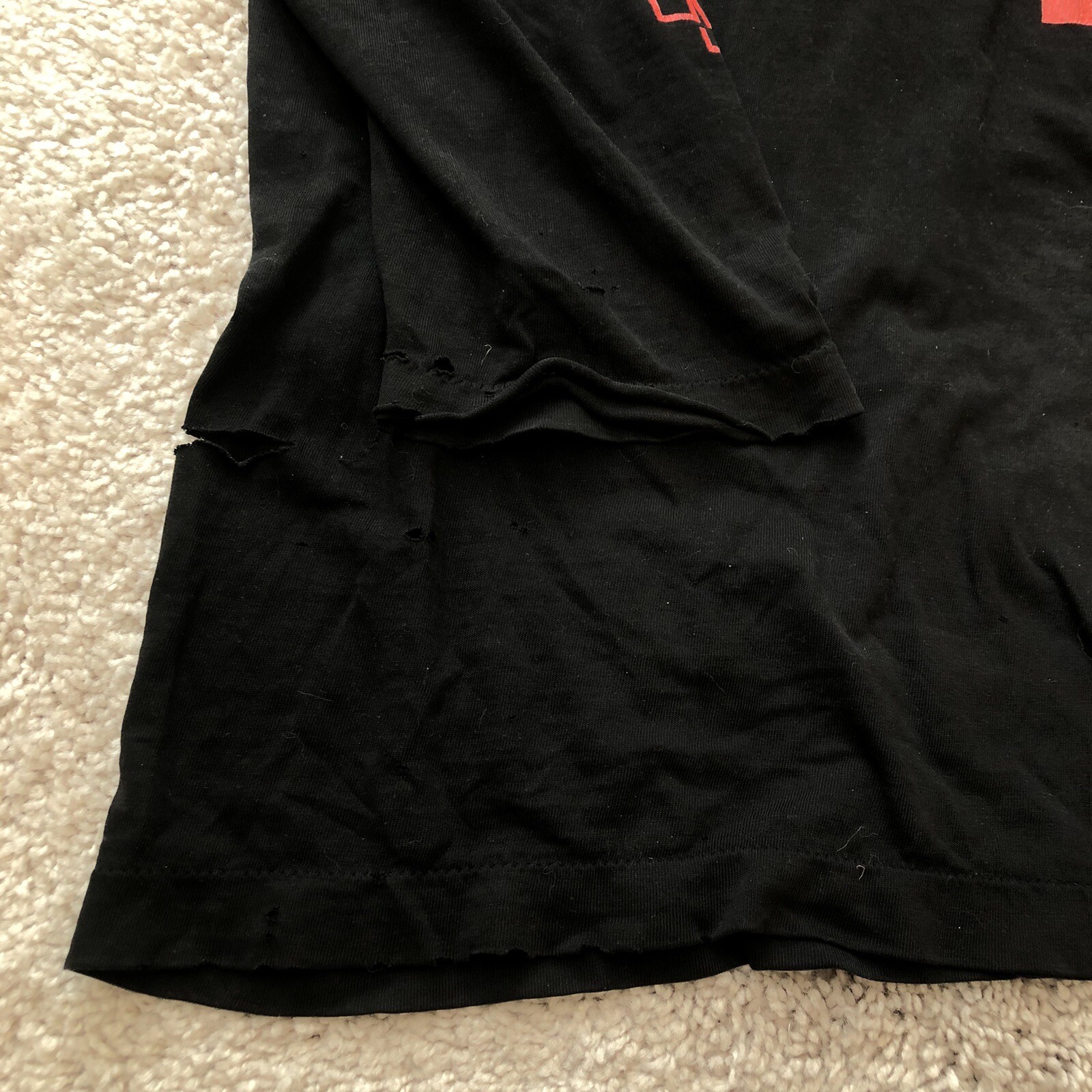 Rare Vintage 90s Y2K Rammstein Long Sleeve Tee The Roxx Thrashed Dry Rot gallery