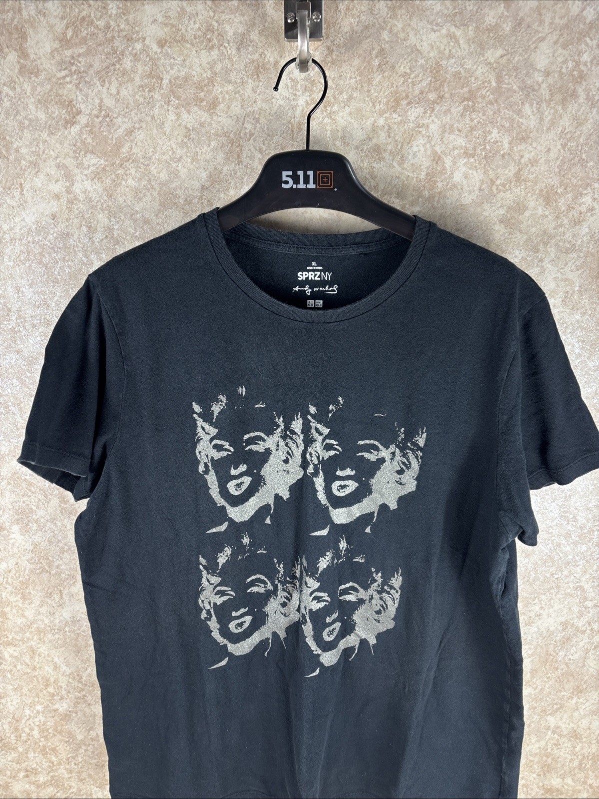 SPRZ NY Andy Warhol Marilyn Monroe Black T-Shirt XL UNIQLO gallery