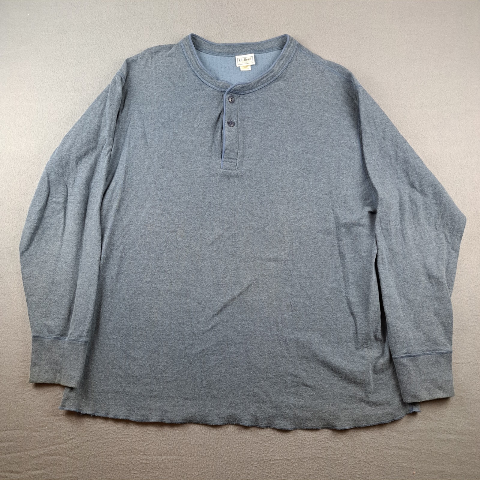 LL Bean Henley Shirt Mens Size 2XL River Driver Cotton Wool Nylon Canada 02037 gallery