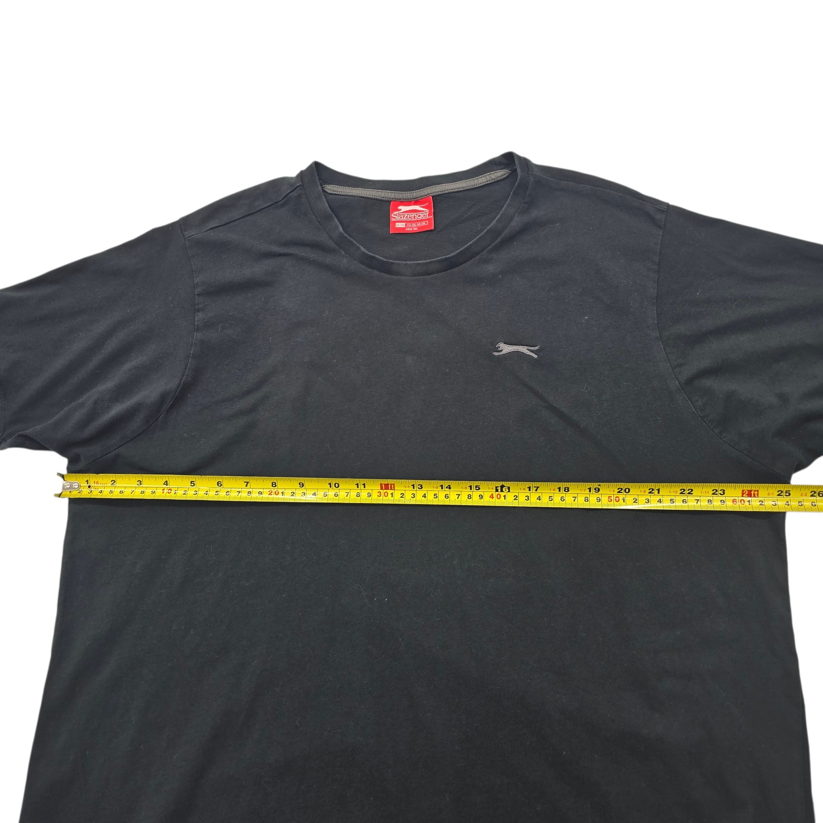 Slazenger Mens Black Graphic Logo T-Shirt 3XL Crew Neck Regular Jersey gallery