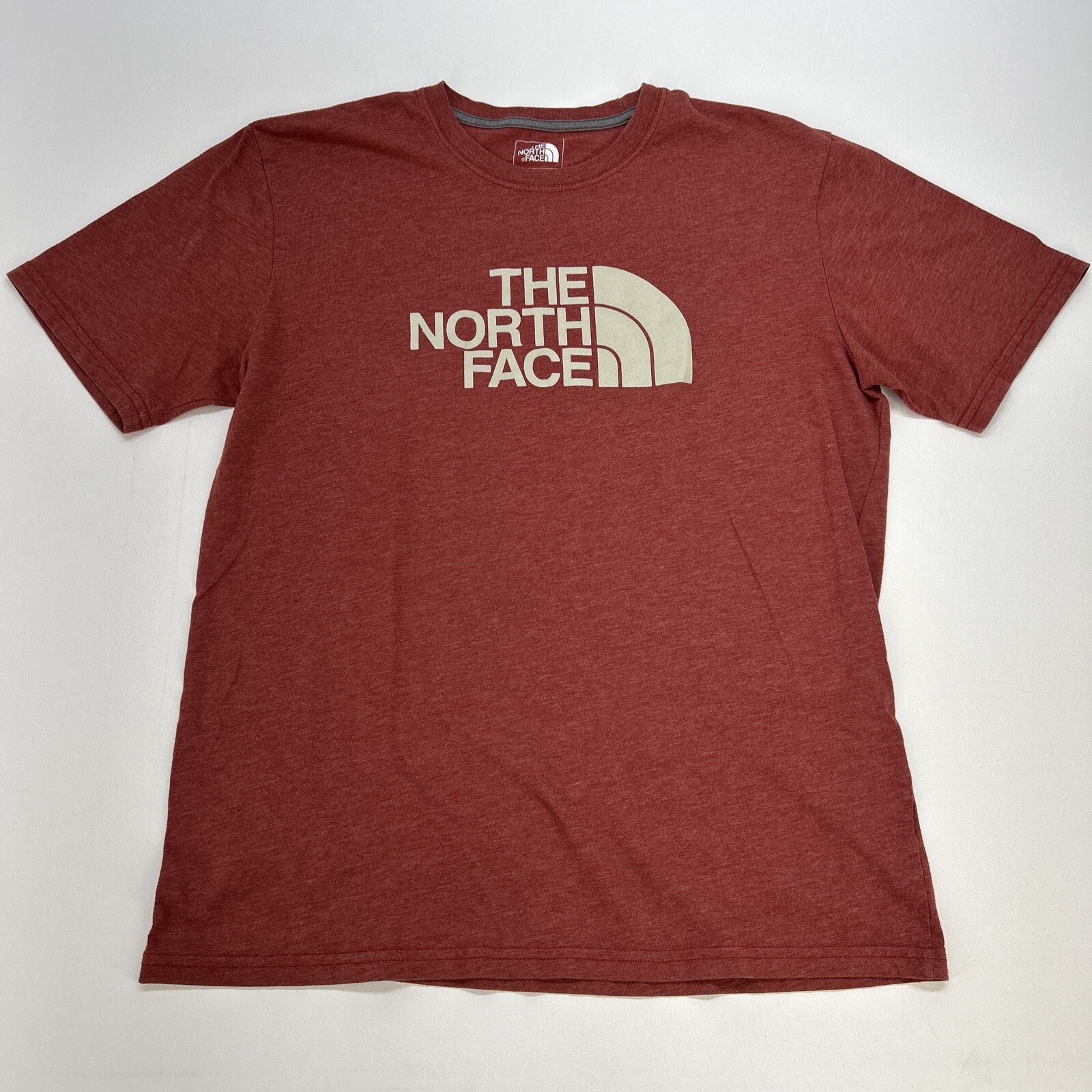 North Face Standard Fit 50 Cotton 50 Poly Short Sleeve T-shirt Men M Light Red gallery