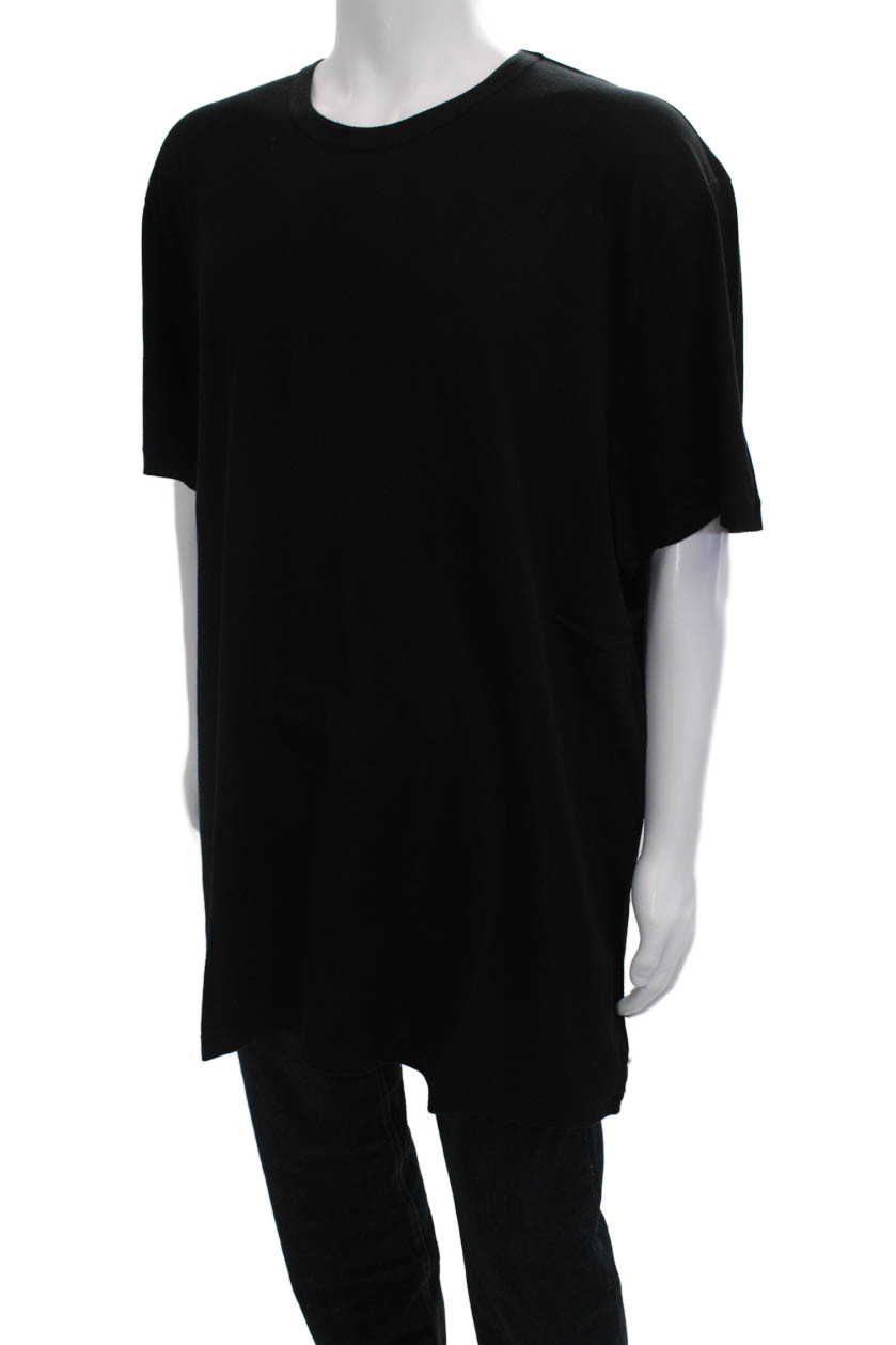 Standard James Perse Mens T-Shirt Black Crew Neck Cotton Short Sleeve Size 5 gallery
