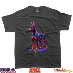 Paint Art Doberman Pinscher Dobermans Dobie T-Shirt