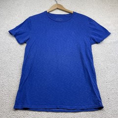 American Eagle T-Shirt Mens Medium Blue AE Legend Athletic Fit Slub Knit Logo