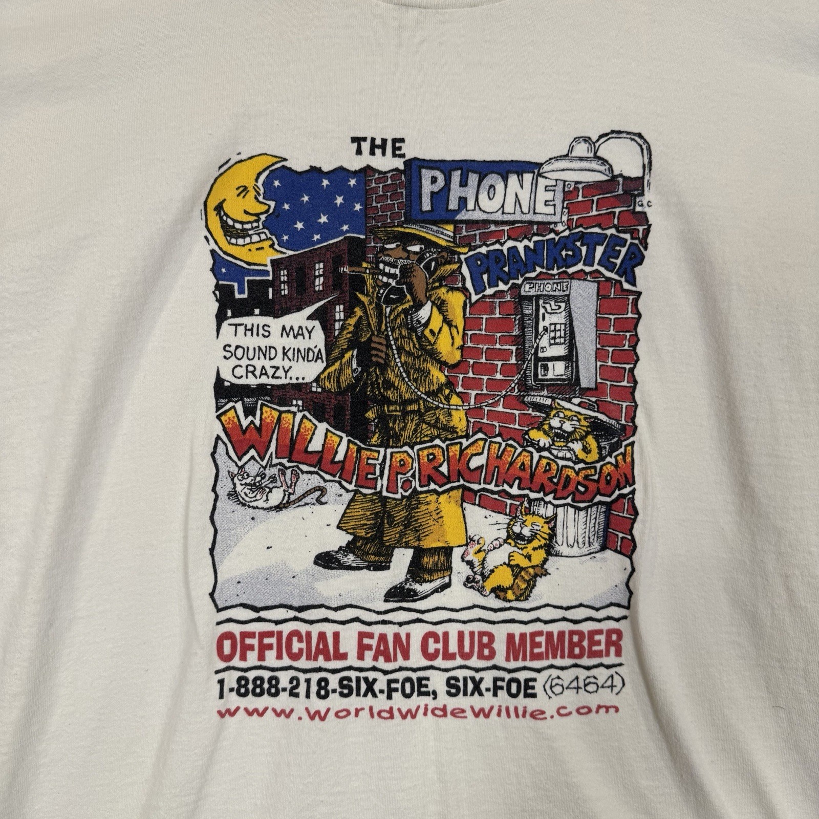 Willie P Richardson Phone Prankster T Shirt XXL Fruit Of The Loom gallery