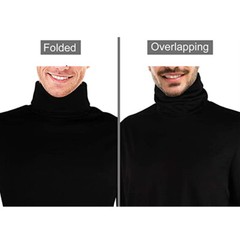 Men Slim Fit Soft Turtleneck Long Sleeve Pullover Lightweight T Shirt Basic Tops