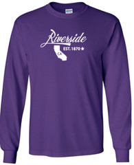 Riverside California State T-Shirt Long Sleeve Graphic Tee Unisex Apparel Design