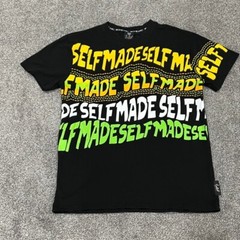 Switch Remarkable Shirt Mens Large Black Short Sleeve Self Made AOP Limited