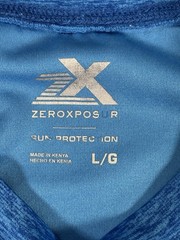 Zeroxposur Men Large Blue Heather Sun Protection UPF 50+ Performance T-Shirt
